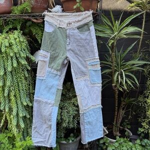 Upcycled Patchwork Deconstructed Pants